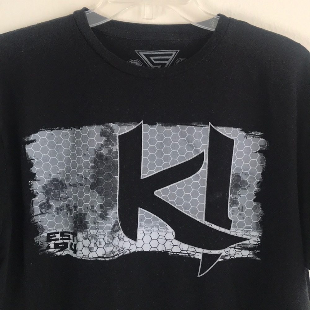 💝 10/$10 💝 Short Sleeve 100% Cotton Black T-shirt Size L - Picture 3 of 4